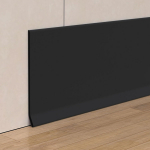 1 vnt. 1/2/3 metrai PVC grindjuostės apdailos juosta Lanksti vinilinė sienos kra&scaron;to lipdukas Lipni vandeniui atspari juosmens linijos tapetai Livi (black,1m) juoda
