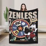 Zenless Zone Zero ZZZ Žaidimo Antklodė ARPG Vaidmenų Flanelinė Naujovi&scaron;ka &Scaron;ilta Mesti Antklodė Namų Tekstilės Dekoras Kelionės 150cmx200cm white