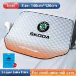 Automobilio priekinio stiklo uždangalas/sniego apsauga/saulės skydelis, tinkamas Skoda Octavia, Superb, Swift, Kodiak, Karok, Fabia, Kamik white