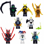 Ninja konstravimo kaladėlės Minifigūrėlės Rinkinys i&scaron; 8 mini kaladėlių Surinkimo figūrėlės Žaislų rinkinys vaikams Edukacinė dovana