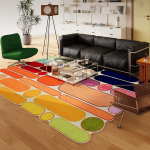 Dopamino spalvos miegamojo dekoras Kūrybi&scaron;kumo kilimas Netaisyklingos formos kilimai svetainei Plaunamas naktinio staliuko grindų kilimėlis Neslystantis kilimas 80x160cm