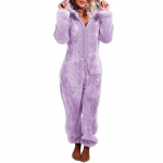 Unisex Onesies Moteri&scaron;ki vienetiniai kombinezonai su gobtuvu &Scaron;eimai tinkantys pižamos Žieminės flanelinės poros pižamos M gray