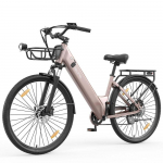 PIXAR C1 Pro Elektrinis dviratis 250W Variklis 27.5 Padanga Miesto Komutuotojas Elektrinis Dviratis 36V 18Ah Hidrauliniai Stabdžiai 7 Greičiai Maksimalus Nuotolis 150Km rožinė