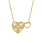 Les Tr&eacute;sors De Lily [L3910] &ndash; paauksuotas &bdquo;Love&ldquo; karoliai &ndash; 23x15 mm