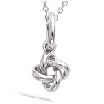 Les Tr&eacute;sors De Lily [N4041] - Pendentif Argent 'Noeud' argent&eacute; (rhodi&eacute;) - 9x7 mm sidabras