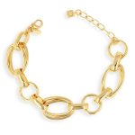 Les Tr&eacute;sors De Lily [Q3973] - Bracelet Plaqu&eacute; Or 'Chor&eacute;graphie' - 1. 6 cm
