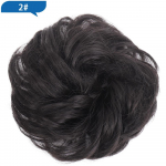 Plaukų ku&scaron;etė Tamsiai Ruda Netvarkinga Bun Plaukų Priauginimas Moterims Banguotas garbanotas Updo Scrunchie Elastinis