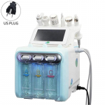 6 in 1 Small Bubble Oxygen Hydrafacial Machine Mikrodermoabrazinis veido valymo aparatas Namų salono SPA odos priežiūros prietaisas US plug žalia