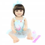 BZDOLL 55 cm viso kūno silikoninė lėlė naujagimiui, dovana mergaitei 22 colių tikrovi&scaron;ka naujagimio Bebe Alive Naujo veido vaiki&scaron;ki žaislai prie&scaron; miegą