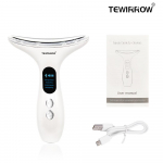 TEWIRROW kaklo ir veido patempimo masažuoklis Smart Sensing odos senėjimą stabdantis veido kaklo prietaisas su 3 masažo režimais, skirtas odai stangrinti, įkraunamas