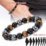 8/10 mm tigro akis, hematitas ir juodas obsidiano akmens karoliukų apyrankė vyrų mados natūralaus akmens apyrankės papuo&scaron;alai, dovanos apyrankės moterims Helovino 6mm