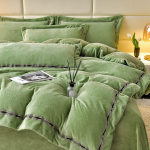 Žieminis raižytas vienspalvis pieno aksomo keturių dalių paklodės antklodės užvalkalas lova koralinio aksomo antklodės užvalkalas pastorintas &scaron;iltas flanelis 1.8m bed sheet 4pcs