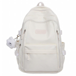 Vienspalvis mokyklinis krep&scaron;ys Moteri&scaron;ka vidurinės mokyklos moksleivių kuprinė, didelės talpos kuprinė balta