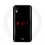 Coque pour Iphone X Elite Saison 5 Logo Rouge Fond Noir