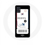 Coque pour Samsung Galaxy A51 5G Billet d'avion Seoul Cor&eacute;e du Sud