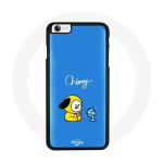 Coque pour Iphone 8 Bangtan BTS BT21 Chimmy Jimin Fond Bleu