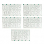 5 lak&scaron;tai 2/3/4 colio atspindintis pa&scaron;to dėžutės numerio lipdukas nuo 0 iki 9 vandeniui atsparus &scaron;tampuotas lipnus vinilas Modernaus namo numerio lipdukas Lango durų apdaila 2inch balta