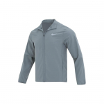 Nike Dri-Fit vientos spalvos su logotipu greitai džiūstanti, kvėpuojanti, vėjui atspari striukė su stovinčia apykakle, sportinė laisvalaikio striukė vyrams, dūminės pilkos spalvos FB7500-084 M
