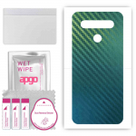 apgo Protective Skin Sticker for the back compatible with LG K41S, Wrap Film, Foil, Vinyl - Pattern Carbon Chameleon CAKA1