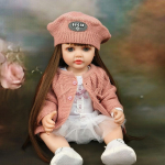 Žavinga Betty Reborn lėlytė lėlytei nuo 3 metų amžiaus 22 colių 55 cm silikoninė viso kūno ilgio priklijuotų plaukų princesė Realisti&scaron;ki naujagimių lėlės žaislai brown hair