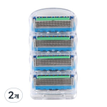 Ernie Gillette Proglide Fusion 5 sluoksnių skutimosi peiliukai mėlyni, 4 pakuotės, 2 vnt., Korėjos skutimosi peiliukai