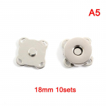 10 rinkinių 14 mm/18 mm metaliniai magnetiniai mygtukai Krep&scaron;iai slyvų žiedai magnetiniai automatiniai adsorbcijos sagtys &bdquo;pasidaryk pats&ldquo; drabužiai, užsegami piniginės mygtukai 18mm