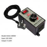 Greičio reguliatorius 4000W ABS plastikinis AC220V-250V Pritemdymas UK