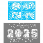 Linksmų Kalėdų 2025 m. lango lipdukas Naujųjų metų elektrostatinio stiklo lipdukas Kalėdų senelio snaigės &bdquo;pasidaryk pats&ldquo; lipdukas Namų kambario dekoracijos A