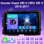 2 DIN Android Carplay automobilio radijas, skirtas Honda Vezel HR - V HRV HR V 2015 - 2017 Multimedijos grotuvo galvos blokas Stereo GPS navigacija BT WIFI 2+32GB 2+32GB