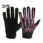 Važiavimo motociklu pir&scaron;tinės Skeleton Pattern Touchscreen Dviračio pir&scaron;tinės Kvėpuojančios Neslystančios lauko pir&scaron;tinės vyrams Moterims L rožinė