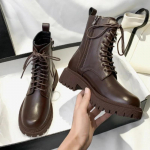 Moteri&scaron;ki aulinukai Nauji aulinukai su &scaron;oniniu užtrauktuku ir platforma moterims Batai laisvalaikiui lauke Suknelė Atsitiktiniai moteri&scaron;ki Chelsea aulinukai Zapatos De Mujer 35