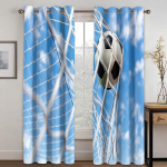 3D Individualiai atspausdinti modernūs kamuoliai futbolas futbolininkas vaikai užtemdymas berniukai 2 dalių užuolaidos vaikų miegamojo svetainės dekorui W50xH130(CM)x2pcs&HOOK