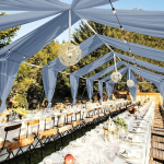 Baltos lubų užuolaidos, skirtos arkos uždengimui Audinys &Scaron;ifoninė užuolaida vakarėlio ceremonijos scenai Vestuvių vie&scaron;bučio dekoracija Voile užuolaidos W150xH1000CM mėlyna/pilka