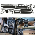 Automobilio salono lipdukas vinilo juodas 3D anglies pluo&scaron;to ra&scaron;to lipdukas BMW E70 2007-2013 automobiliui, centriniai lipdukai, formavimo apdaila CHINA