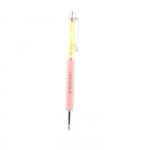 Pierres et Min&eacute;raux. Stylo min&eacute;raux Opale jaune d'Australie. Couleur Rose.