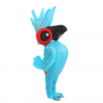 Papūgos formos suaugusiojo pripučiamas kostiumas, suaugusiojo One size, 150-190cm mėlyna