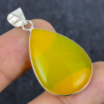 Natural Yellow Onyx Gemstone 925 Sterling Silver Jewelry Pendant 1.77 i4c87