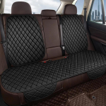 SEAMETAL PU Odos Universalus Automobilio Galinės Sėdynės Užvalkalas Automobilio Interjero Apsauga Kėdės Pagalvėlės Kilimėliai Padas Keturiems Metams rear seat cover juoda