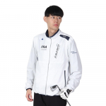Coq Sportif Klasikinė striukė nuimamomis rankovėmis Neperpučiama Heat Navi Golfas LG4FWB00M WH00 M [Le Golf] [Stretch Forcer] 2-way Vandeniui atspari Vyri&scaron;ka (Baltas)