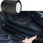 3D Nano Anglies Pluo&scaron;to Automobilio Durų Kra&scaron;to Apsauga, PVC Vandeniui Atspari Ir Įbrėžimams Atspari Lipni Juosta, Universali Apsauginė Plėvelė Nuo Susidūrimų, Juoda Spalva 10cm*3m juoda