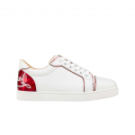 (w) Christian Louboutin Fun Vieira Patentuotas Ver&scaron;io Odos Psichinis Ir Nappa Odos Sportbačiai Bianco EU 36W