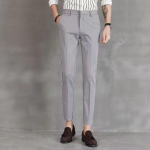 Vyri&scaron;kos Slim-Fit Juodos Korėjieti&scaron;ko Stiliaus Kostiuminės Kelnės 28