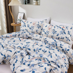 3 vnt. Mėlyno lapo zuikio antklodės užvalkalas Mielas animacinis ra&scaron;tas Odai draugi&scaron;kas 100% poliesteris 1 antklodės užvalkalas 2 pagalvės užvalkalai Be užpildo EUsingle135x200cm