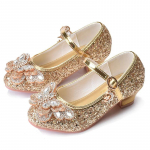 Madingi vaiki&scaron;ki princesi&scaron;ki batai blizgantys kalnų kri&scaron;tolas mergaičių odiniai auk&scaron;takulniai batai vakarėliams vestuvių vaikams Universalūs vienviečiai batai 26