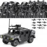 Miesto policija Kinija Specialiosios pajėgos Konstruktoriai &Scaron;turmo karys SWAT Figūrėlės Apsauga nuo dujų kaukė Kariniai ginklai Kaladėlės Žaislai Vaikams