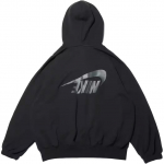 Nike su gobtuvu, užtrauktuku, raidės logotipu margintas ilgomis rankovėmis džemperis moteri&scaron;kas džemperis Pilkas FV7516-010 L