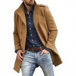 Vyri&scaron;ki vilnoniai paltai, Nauji rudens ir žiemos produktai, Stori paltai, Įvairių spalvų ir dydžių. 2XL plytų raudona spalva