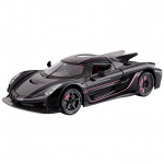 1/24 Koenigsegg JESKO Superautomobilio Modelis Lieto Lydinio Žaislinis Automobilis Simuliacinis Garsas ir Atgal Traukiamas Vaikų Žaislų Kolekcija Gimtadienio Dovana juoda
