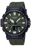 Casio Pro Trek Laikrodis [Oficialus japoni&scaron;kas produktas] Climber Line Radijo bangomis valdomas saulės energija maitinamas laikrodis su biomasės plastiko konstrukcija, PRW-61Y-3JF, Vyri&scaron;kas, Žalias