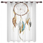 Dream Catcher akvarelės plunksnų ra&scaron;tas &Scaron;iuolaikinės langų užuolaidos svetainei miegamojo užuolaidos užuolaidos užuolaidos durų užuolaidos 135W x 60H(cm) x1